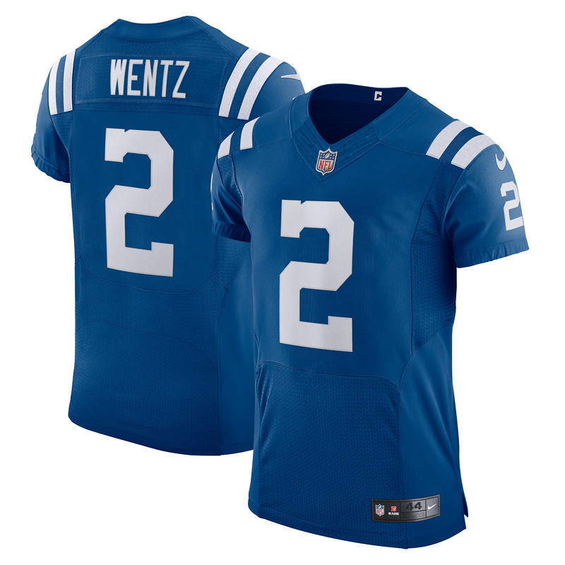 Men's Indianapolis Colts Carson Wentz Nike Royal Vapor Elite Player Jersey