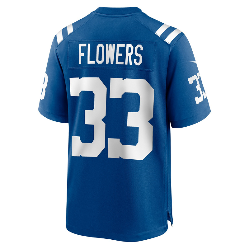 Men's Indianapolis Colts Dallis Flowers Nike Royal Game Player Jersey