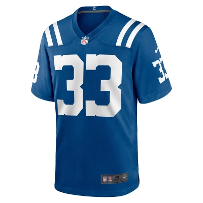 Men's Indianapolis Colts Dallis Flowers Nike Royal Game Player Jersey 01