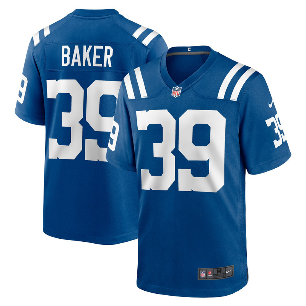 Men's Indianapolis Colts Darrell Baker Jr Nike Royal Team Game Jersey