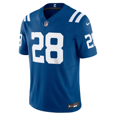 Men's Indianapolis Colts Jonathan Taylor Nike Royal Vapor F.U.S.E. Limited Jersey 01