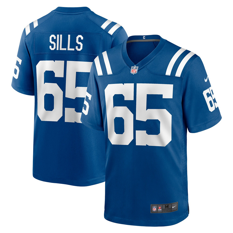 Men's Indianapolis Colts Josh Sills Nike Royal Team Game Jersey