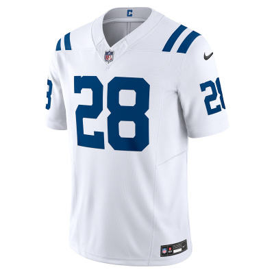 Men's Indianapolis Colts Jonathan Taylor Nike White Vapor F.U.S.E. Limited Jersey 01