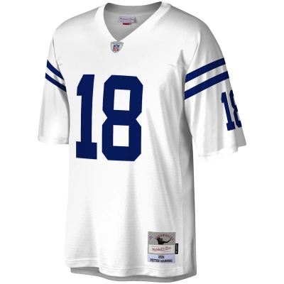 Men's Indianapolis Colts Peyton Manning Mitchell & Ness White Legacy Replica Jersey 01