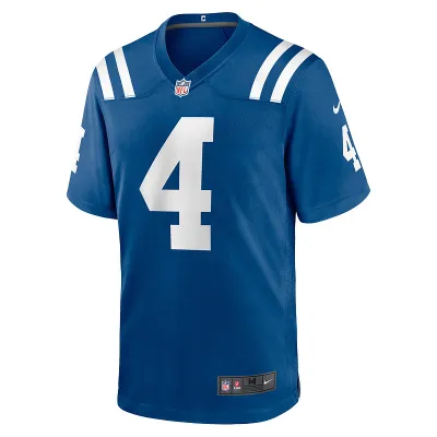 Men's Indianapolis Colts Sam Ehlinger Nike Royal Game Jersey 01