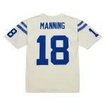 Men's Indianapolis Colts Peyton Manning Mitchell & Ness Cream Chainstitch Legacy Jersey