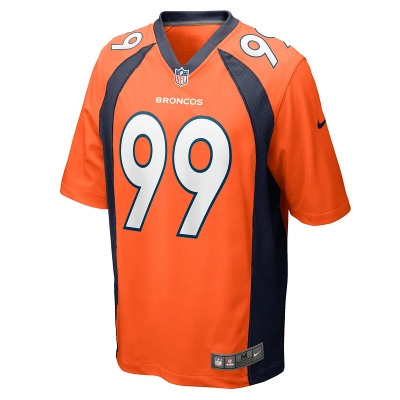 Men's Denver Broncos Zach Allen Nike Orange Game Player Jersey 01