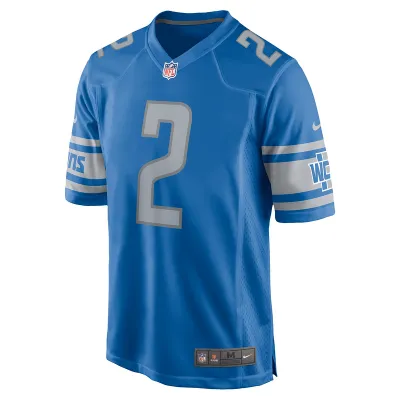 Men's Detroit Lions Chauncey Gardner-Johnson Nike Blue Game Player Jersey 01