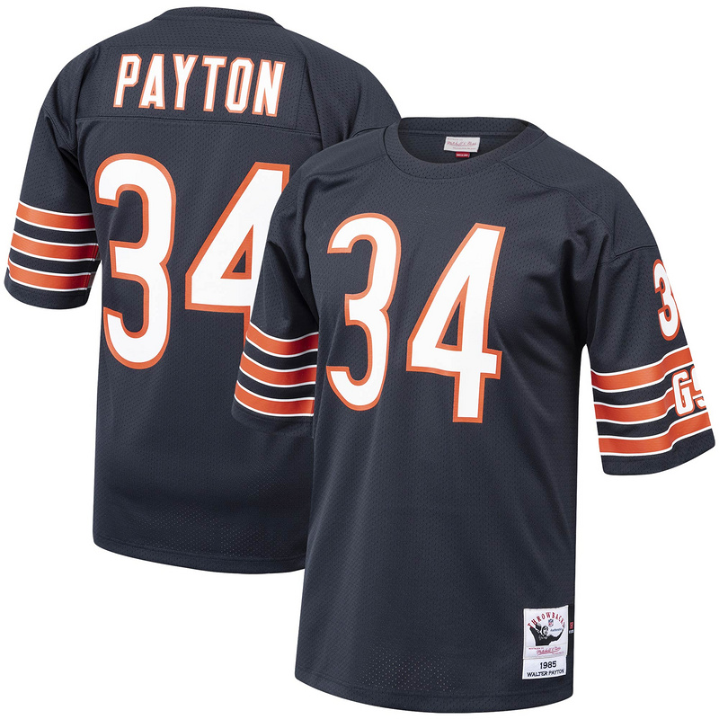 Chicago Bears 1985 Walter Payton Mitchell & Ness Navy Authentic Throwback Retired Player Jersey