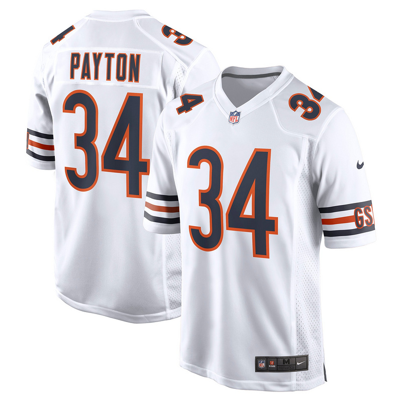  Men's Chicago Bears Walter Payton Nike White Retired Player Away Game Jersey