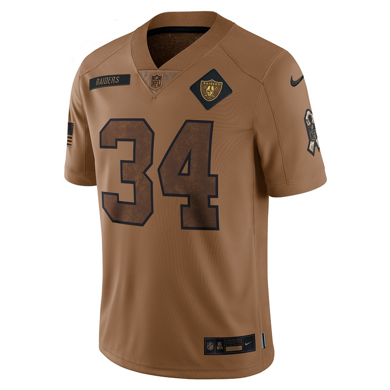 Men's Bo Jackson Nike Brown 2023 Salute To Service Retired Player Limited Jersey