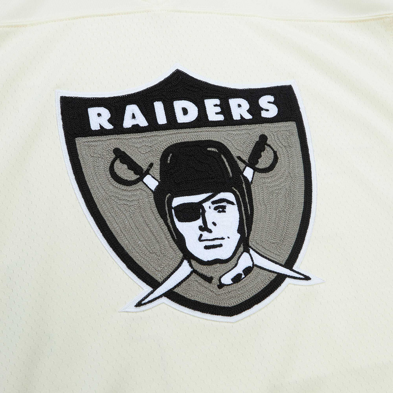 Men's Las Vegas Raiders Charles Woodson Mitchell & Ness Cream Chainstitch Legacy Jersey