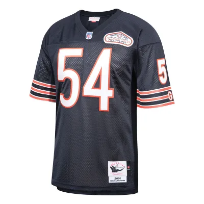 Chicago Bears 2001 Brian Urlacher Mitchell &Ness Navy Authentic Throwback Retired Player Jerse 01