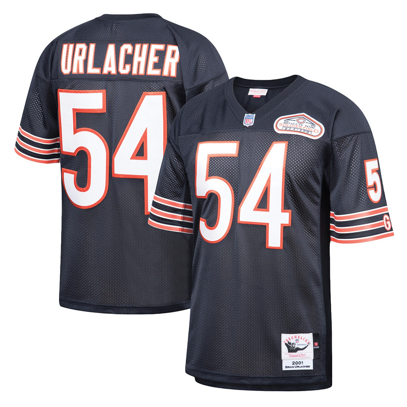 Chicago Bears 2001 Brian Urlacher Mitchell &Ness Navy Authentic Throwback Retired Player Jerse