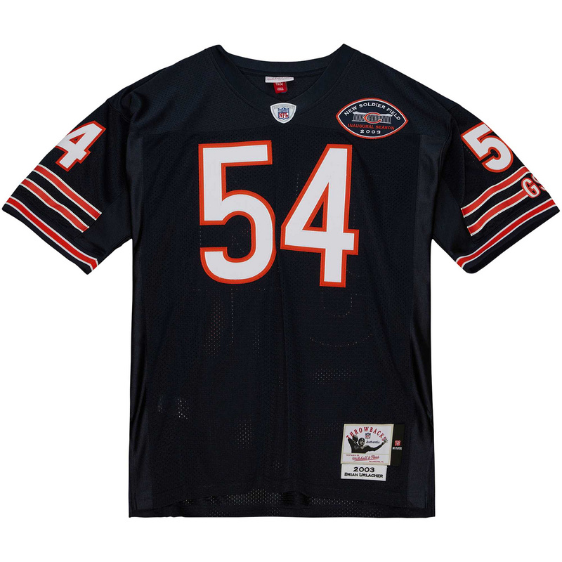 Chicago Bears 2003 Brian Urlacher Mitchell &Ness Navy Authentic Throwback Retired Player Jersey