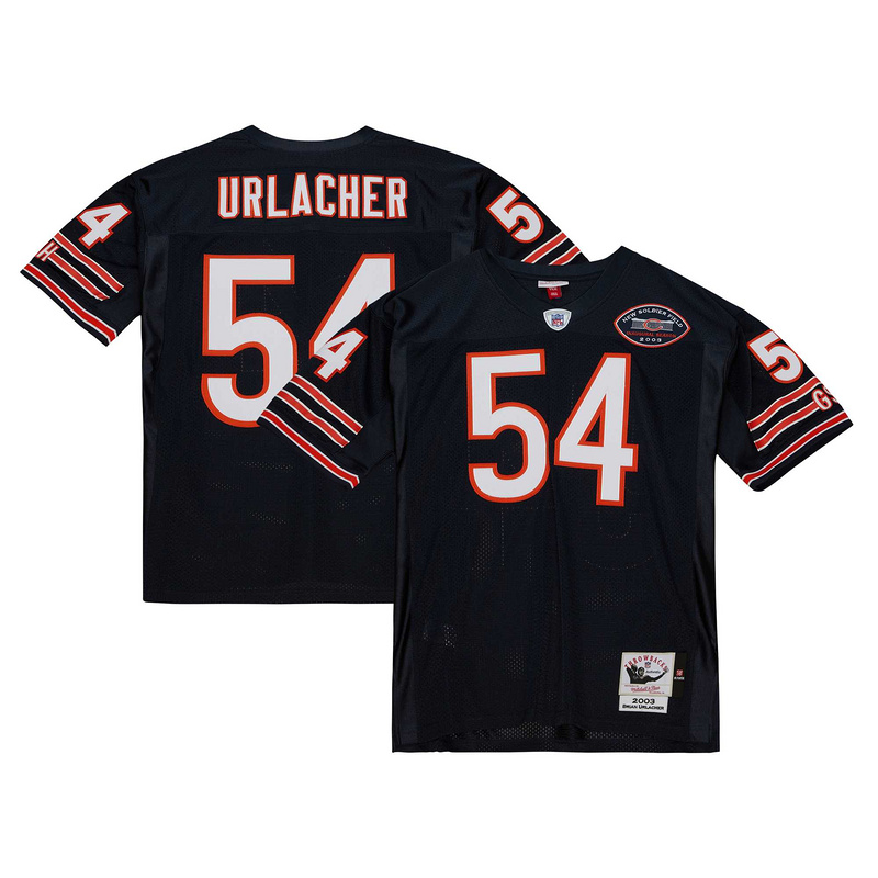 Chicago Bears 2003 Brian Urlacher Mitchell &Ness Navy Authentic Throwback Retired Player Jersey