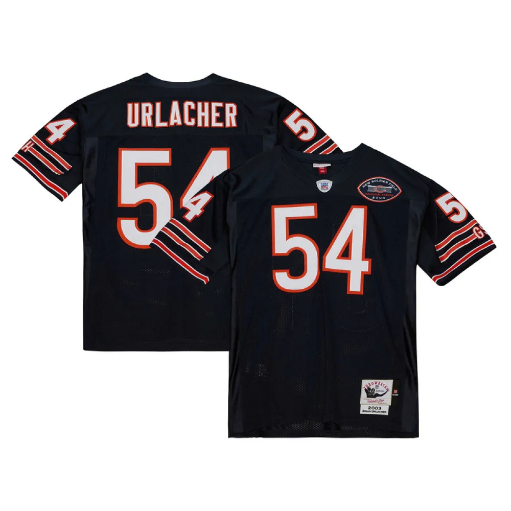 Chicago Bears 2003 Brian Urlacher Mitchell &Ness Navy Authentic Throwback Retired Player Jersey