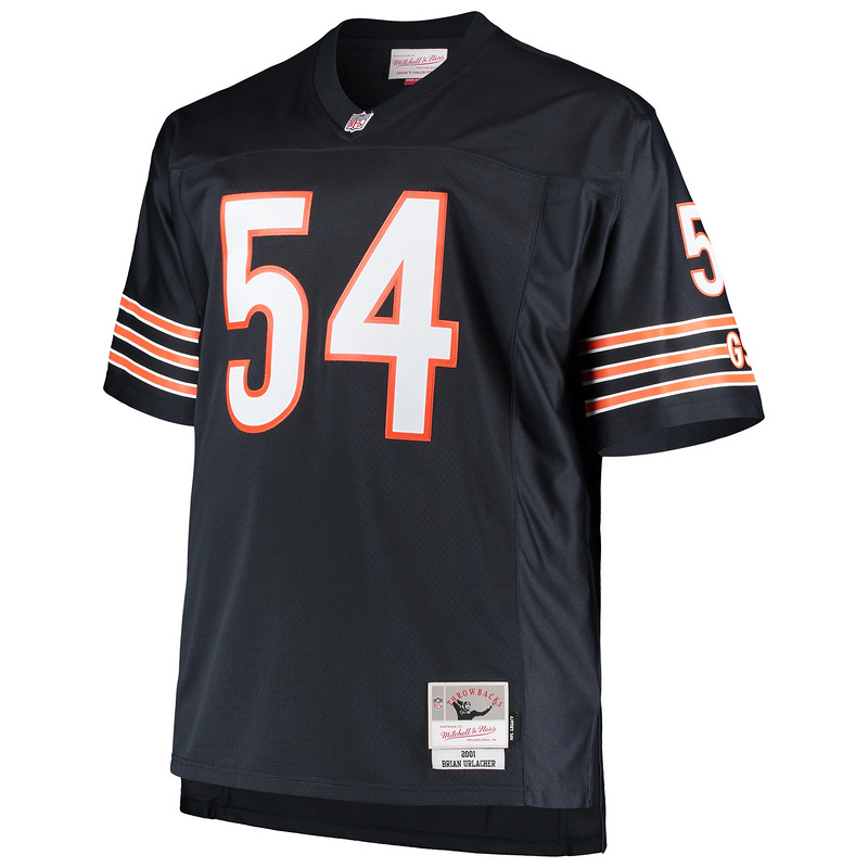 Chicago Bears Brian Urlacher Mitchell & Ness Navy Big & Tall 2001 Retired Player Replica Jersey
