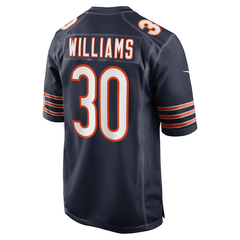Men's Chicago Bears Joejuan Williams Nike Navy Game Jersey