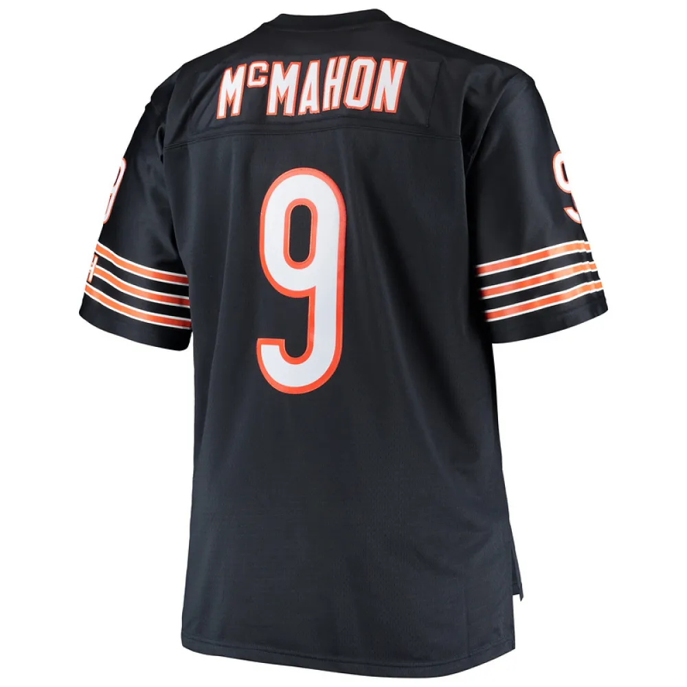 Chicago Bears Jim McMahon Mitchell & Ness Navy Big & Tall 1985 Retired Player Replica Jersey