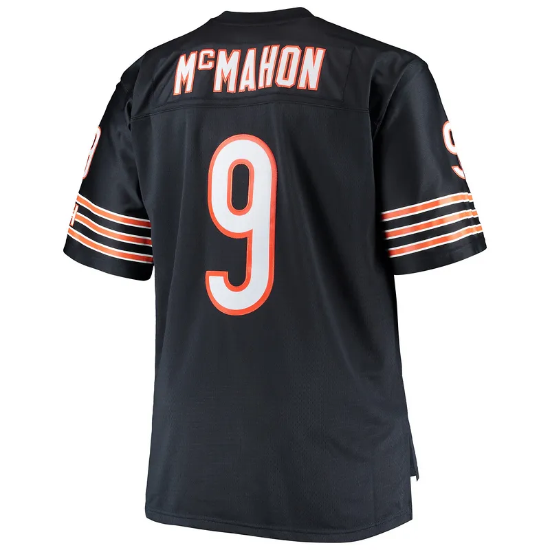 Chicago Bears Jim McMahon Mitchell & Ness Navy Big & Tall 1985 Retired Player Replica Jersey