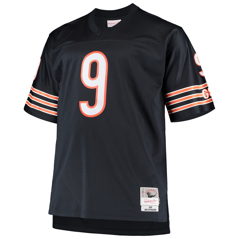 Chicago Bears Jim McMahon Mitchell & Ness Navy Big & Tall 1985 Retired Player Replica Jersey