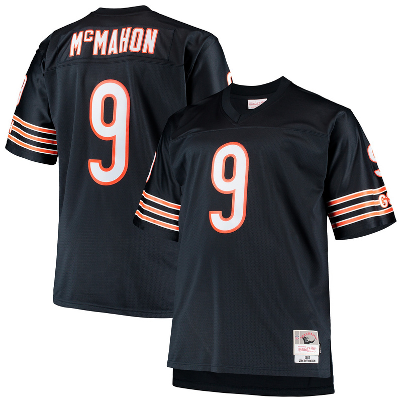 Chicago Bears Jim McMahon Mitchell & Ness Navy Big & Tall 1985 Retired Player Replica Jersey