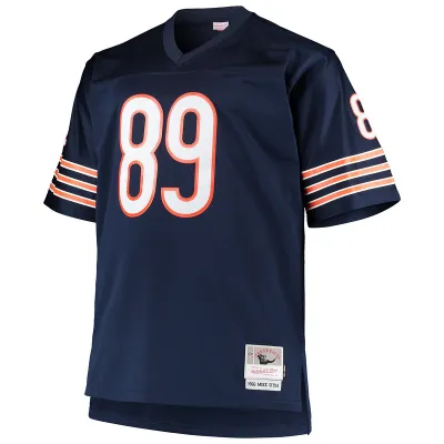 Chicago Bears Mike Ditka Mitchell & Ness Navy Big & Tall 1966 Retired Player Replica Jersey 01