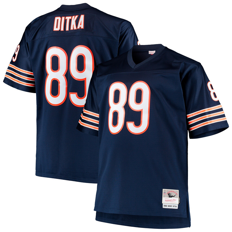 Chicago Bears Mike Ditka Mitchell & Ness Navy Big & Tall 1966 Retired Player Replica Jersey
