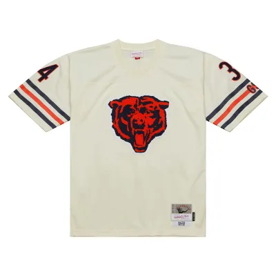 Men's Chicago Bears Walter Payton Mitchell & Ness Cream Chainstitch Legacy Jersey 01