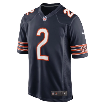 Men's Chicago Bears D.J. Moore Nike Navy Team Color Game Jersey 01