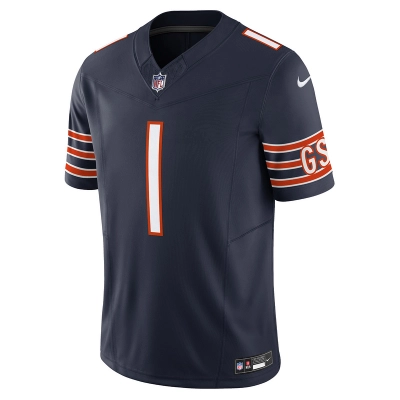 Men's Chicago Bears Justin Fields Nike Navy Vapor F.U.S.E. Limited Jersey 01