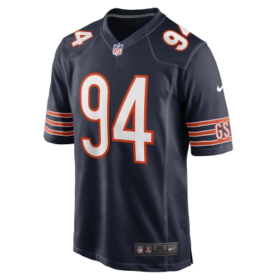 Men's Chicago Bears Rasheem Green Nike Navy Game Jersey 01