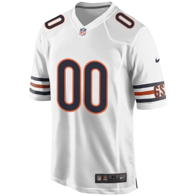 Men's Chicago Bears Nike White Custom Game Jersey 01