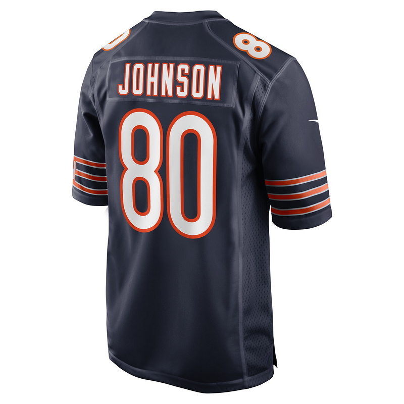Men's Chicago Bears Collin Johnson Nike Navy Game Jersey