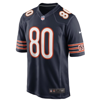 Men's Chicago Bears Collin Johnson Nike Navy Game Jersey 01