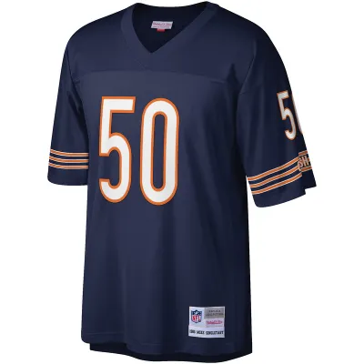 Men's Chicago Bears Mike Singletary Mitchell & Ness Navy Legacy Replica Jersey 01