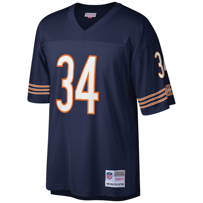 Chicago Bears Walter Payton Mitchell &Ness Navy Big & Tall 1985 Retired Player Replica Jersey