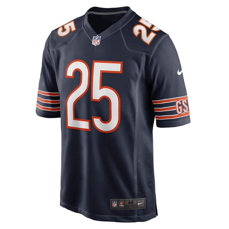 Men's Chicago Bears Darrynton Evans Nike Navy Game Jersey