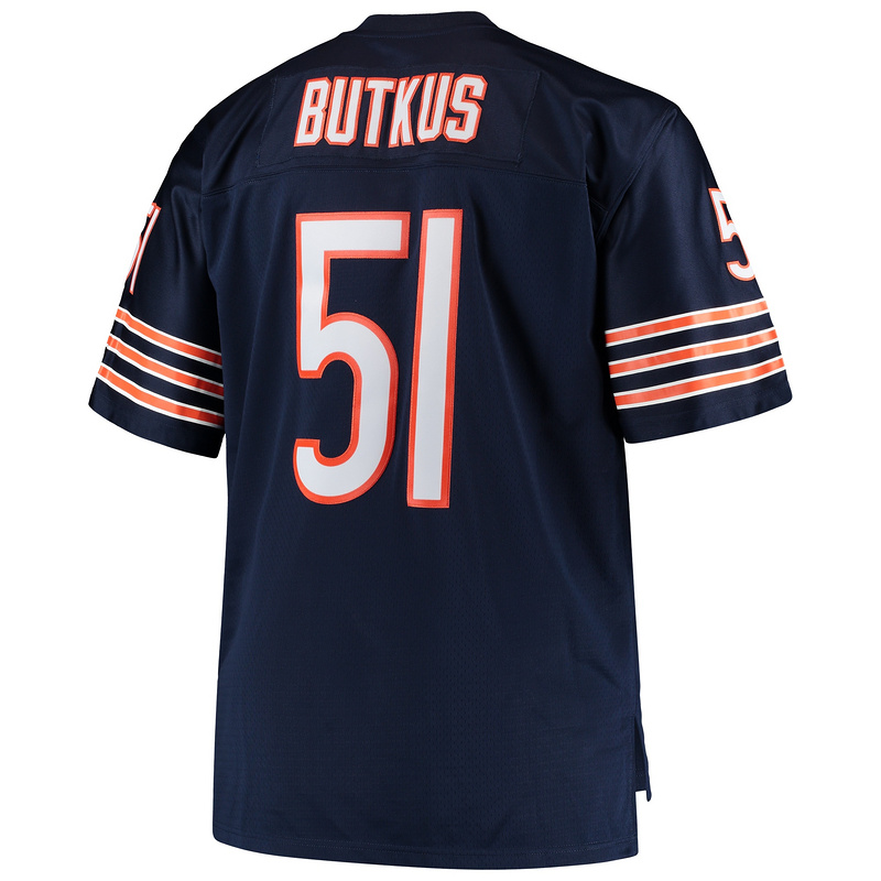 Chicago Bears Dick Butkus Mitchell & Ness Navy Big & Tall 1966 Retired Player Replica Jersey