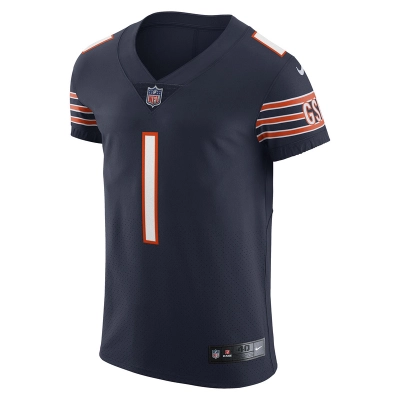 Men's Chicago Bears Justin Fields Nike Navy Vapor Elite Jersey 01