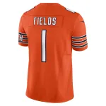 Men's Chicago Bears Justin Fields Nike Orange Vapor F.U.S.E. Limited Jersey