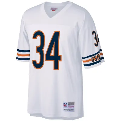 Men's Chicago Bears Walter Payton Mitchell & Ness White Legacy Replica Jersey 01