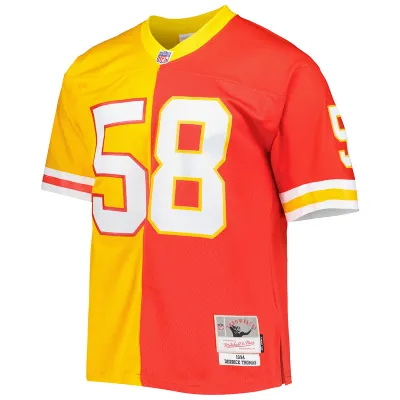 Men's Derrick Thomas Mitchell & Ness RedGold 1994 Split Legacy Replica Jersey 01