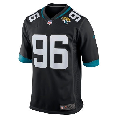 Men's Jacksonville Jaguars Adam Gotsis Nike Black Game Jersey 01