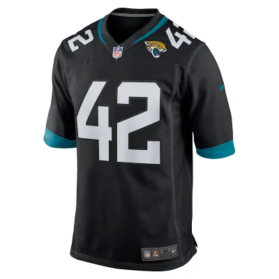 Men's Jacksonville Jaguars Andrew Wingard Nike Black Game Jersey 01