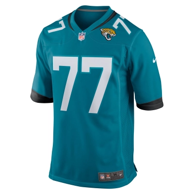 Men's Jacksonville Jaguars Anton Harrison Nike Teal 2023 NFL Draft First Round Pick Game Jersey 01
