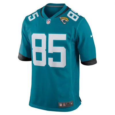 Men's Jacksonville Jaguars Brenton Strange Nike Teal Team Game Jersey 01
