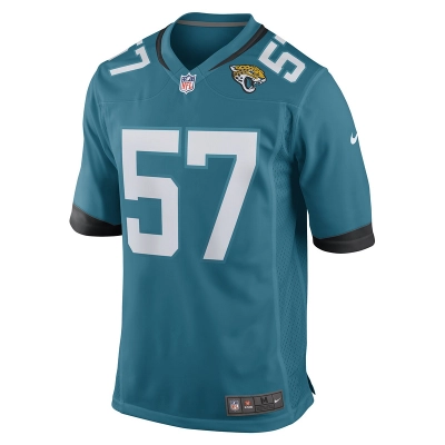 Men's Jacksonville Jaguars Caleb Johnson Nike Teal Game Player Jersey 01