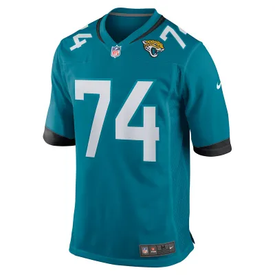 Men's Jacksonville Jaguars Cam Robinson Nike Teal Game Jersey 01
